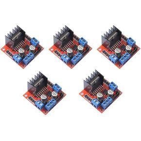 5Packs L298N Motor Drive Controller Board Module Dual H Bridge DC Stepper Compatible with Ar-duino Electric Projects, Smart Car Robot