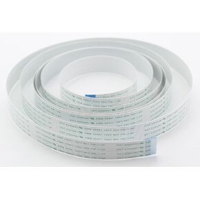 Long Flat Flex Ribbon Extension Cable for Raspberry Pi Camera with Green Text - White 2m / 6.56ft