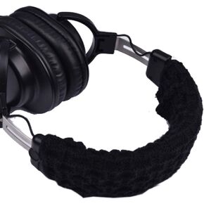 luzen Headphone Headband Cover Comfortable Replacement Headphone Protector Headband Cushions Pad Knitted Protector Sleeve, Black