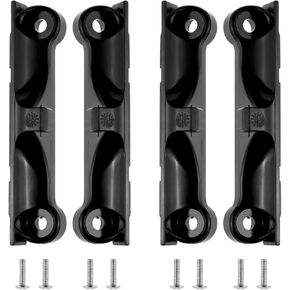 Aifeier ET 4PCS CPU Fan Retainer Bracket, Black Plastic CPU Motherboard Bracket Clip CPU Fan Support Bracket with 8PCS Mounting Screws for AM4 AMD Sockets