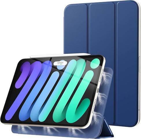حافظة مغناطيسية TiMOVO لجهاز iPad Mini 6 2021 (8.3 بوصة)، حافظة iPad Mini الجيل السادس - حافظة ذكية مغناطيسية قوية قابلة للطي، حافظة نحيفة وخفيفة الوزن مع خاصية النوم/الاستيقاظ التلقائي - رمادي فضائي in Kuwait