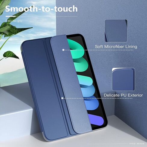 حافظة مغناطيسية TiMOVO لجهاز iPad Mini 6 2021 (8.3 بوصة)، حافظة iPad Mini الجيل السادس - حافظة ذكية مغناطيسية قوية قابلة للطي، حافظة نحيفة وخفيفة الوزن مع خاصية النوم/الاستيقاظ التلقائي - رمادي فضائي in Kuwait