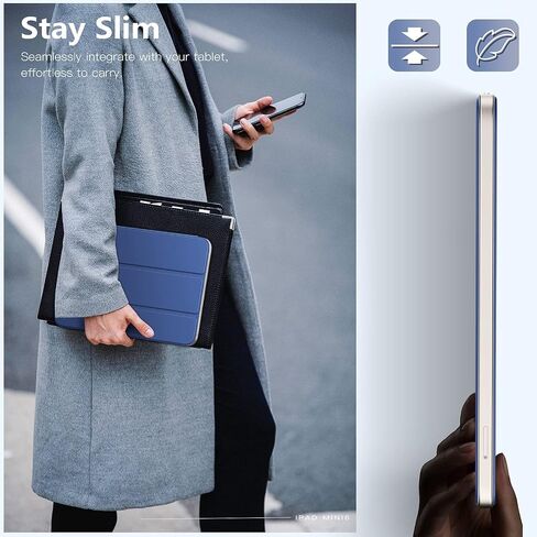 حافظة مغناطيسية TiMOVO لجهاز iPad Mini 6 2021 (8.3 بوصة)، حافظة iPad Mini الجيل السادس - حافظة ذكية مغناطيسية قوية قابلة للطي، حافظة نحيفة وخفيفة الوزن مع خاصية النوم/الاستيقاظ التلقائي - رمادي فضائي in Kuwait