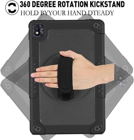 for Nokia T20 Tablet Case,Heavy-Duty Shockproof Kids Friendly Hybrid Rugged Protective Case for Nokia T21/TCL Tab Pro 5G(Model: 9198S)/VASTKING KingPad M10 10.36 inch Tablet (Black/Black) in Saudi Arabia