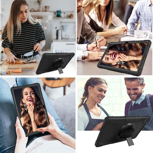 for Nokia T20 Tablet Case,Heavy-Duty Shockproof Kids Friendly Hybrid Rugged Protective Case for Nokia T21/TCL Tab Pro 5G(Model: 9198S)/VASTKING KingPad M10 10.36 inch Tablet (Black/Black) in Saudi Arabia