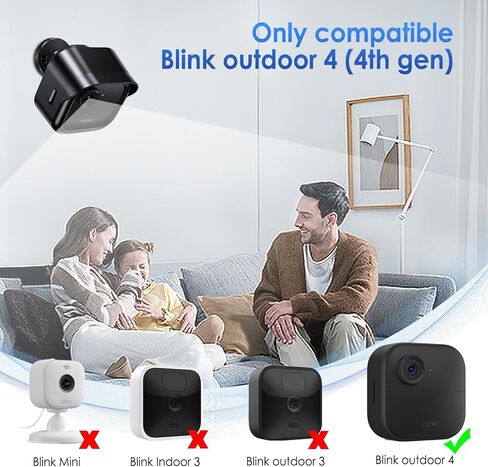 Lucrave Blink Outdoor Camera Mount, 360 Degree Adjustable Wall Mount Bracket, Compatible with Blink 4th and 3rd Gen Outdoor Camera, 3 Pack, Black in Saudi Arabia