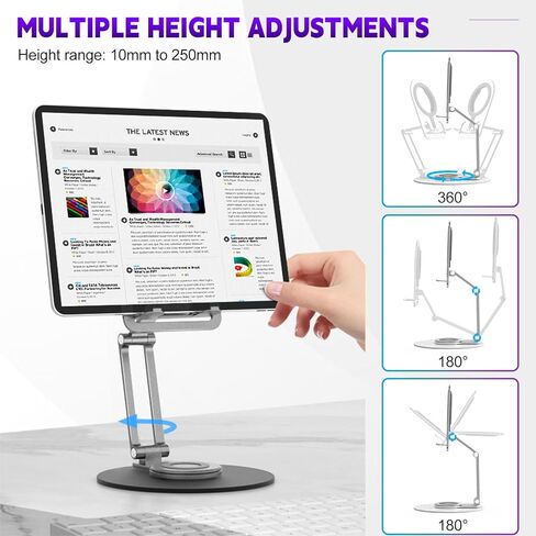 UCINNOVATE Cell Phone Stand for Desk, Adjustable Height and Angle Aluminum Charging Holder Dock for Magsafe Charger, Compatible with iPhone 15/14/13/12 Series[Charger Not Included] in Saudi Arabia
