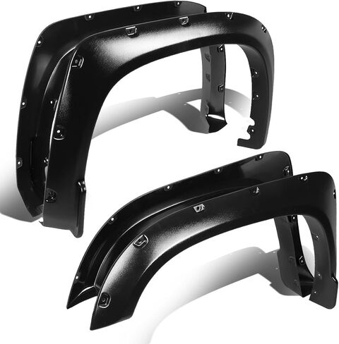 DNA Motoring WF-TD07-MBK جيب برشام نمط الجانب الحاجز عجلة مشاعل 4 قطعة/المجموعة متوافق مع 07-13 تندرا in Kuwait