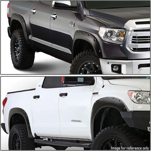 DNA Motoring WF-TD07-MBK جيب برشام نمط الجانب الحاجز عجلة مشاعل 4 قطعة/المجموعة متوافق مع 07-13 تندرا in Kuwait