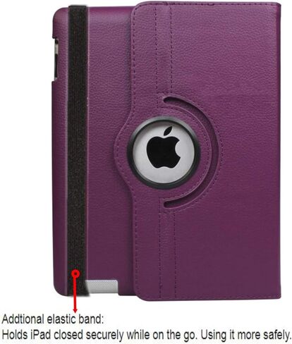 حافظة لجهاز ipad 4th / 3rd / 2nd Generation 9.7 بوصة (طراز قديم منذ 11 عامًا) موديل A1458 A1430 A 1416 Md510ll /A Mc979ll/A مع واقي شاشة وحامل وأغطية ذكية تدعم الاستيقاظ/النوم باللون الأسود in Saudi Arabia