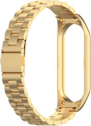 KOMI Mi Band 7 Watch Band - Metal Stainless Steel Replacement Strap Compatible for Xiaomi Mi Band 7 Tracker smartwatch(Black) in Kuwait