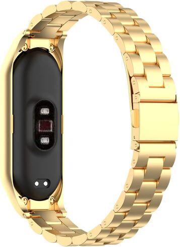 KOMI Mi Band 7 Watch Band - Metal Stainless Steel Replacement Strap Compatible for Xiaomi Mi Band 7 Tracker smartwatch(Black) in Kuwait