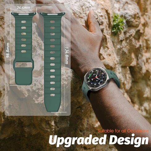 Seltureone 4 Pack Bands Compatible with Samsung Galaxy Watch Ultra Bands 47mm,Skin-Feeling Silicone Sport Strap,Women Men Band Replacement Straps Fit for Galaxy Watch Ultra（Black/Blue/Green/White） in Saudi Arabia