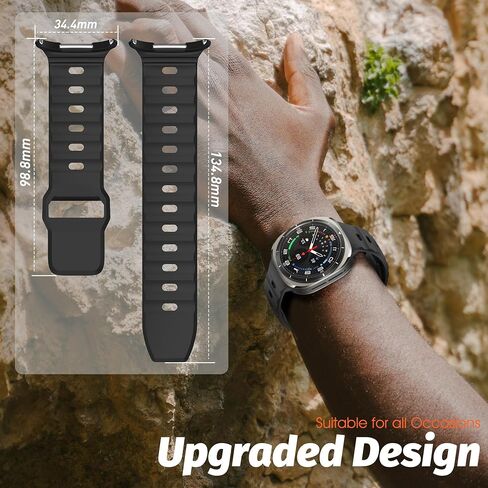 Seltureone 4 Pack Bands Compatible with Samsung Galaxy Watch Ultra Bands 47mm,Skin-Feeling Silicone Sport Strap,Women Men Band Replacement Straps Fit for Galaxy Watch Ultra（Black/Blue/Green/White） in Saudi Arabia