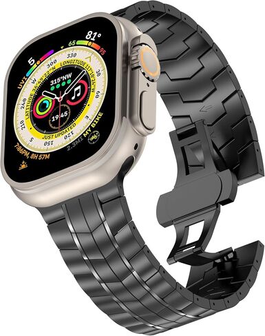 Titanium Band for Apple Watch Ultra 2&1-Grade 2 Titanium Band -Durable Lightweight Titanium Strap for Apple Watch Series 9 8 7 6 5 4 Men (49mm 45mm 44mm 42mm) in Saudi Arabia