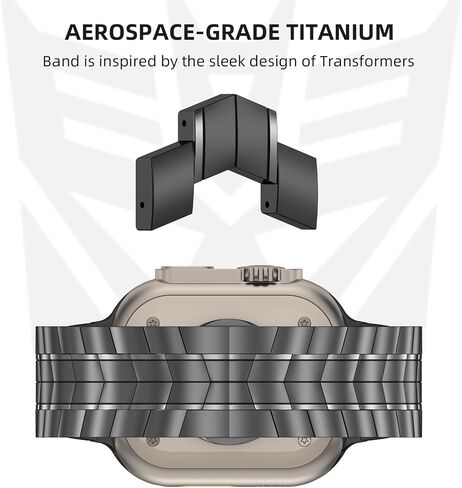 Titanium Band for Apple Watch Ultra 2&1-Grade 2 Titanium Band -Durable Lightweight Titanium Strap for Apple Watch Series 9 8 7 6 5 4 Men (49mm 45mm 44mm 42mm) in Saudi Arabia