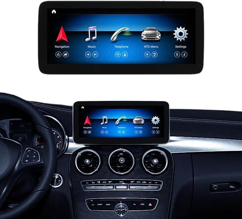 Android 13 راديو السيارة بشاشة لمس 10.25 بوصة ستيريو سيارة لمرسيدس بنز C GLC فئة W205 X156 2015-2018 سنة مع NTG5.0، يدعم Carplay اللاسلكي، Android Auto، الكاميرا، Mirrorlink in Kuwait