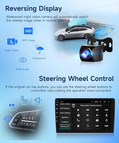 راديو سيارة 2G+64G لسيارة Ford Escape 2007-2012 / Mazda Tribute Android 13 CAR Stereo Wireless Carplay Android Auto، Rimoody شاشة لمس 9 بوصة GPS مرآة رابط بلوتوث FM/RDS HiFi WiFi كاميرا احتياطية in Saudi Arabia