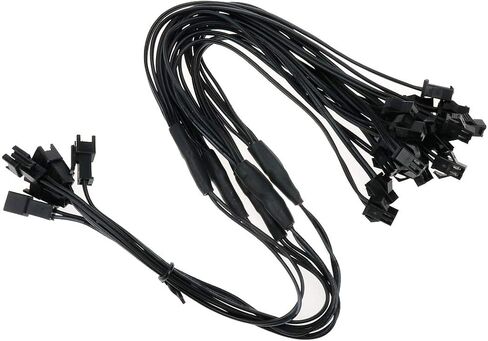 Modengzhe 5 Pcs 4-Way EL Splitter Cable, One Male to Quad Female EL Wire for Neon Lights Battery Pack, 14.9 Inches in Saudi Arabia