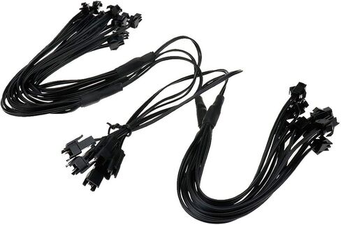 Modengzhe 5 Pcs 4-Way EL Splitter Cable, One Male to Quad Female EL Wire for Neon Lights Battery Pack, 14.9 Inches in Saudi Arabia