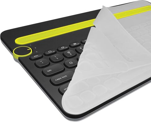kwmobile Keyboard Cover Compatible with Logitech K480 - Keyboard Cover US English QWERTY - Black in Saudi Arabia