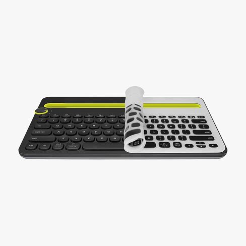 kwmobile Keyboard Cover Compatible with Logitech K480 - Keyboard Cover US English QWERTY - Black in Saudi Arabia