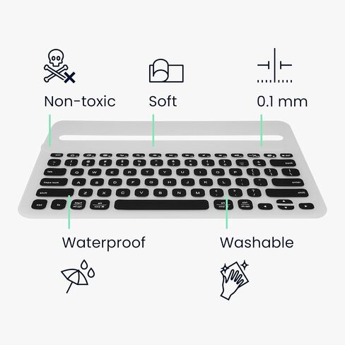 kwmobile Keyboard Cover Compatible with Logitech K480 - Keyboard Cover US English QWERTY - Black in Saudi Arabia