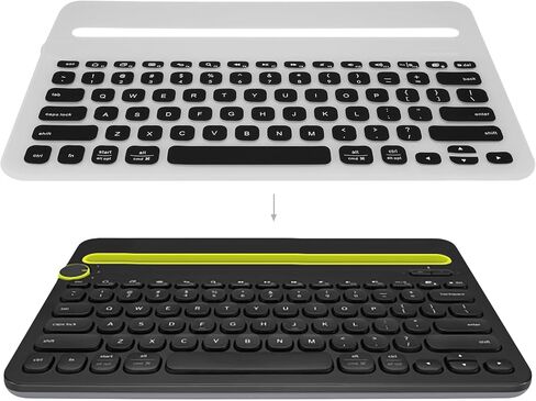 kwmobile Keyboard Cover Compatible with Logitech K480 - Keyboard Cover US English QWERTY - Black in Saudi Arabia