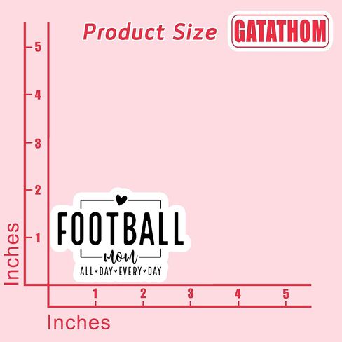 (3PCS) Football MaMa Sticker Football Stickers Decals For Books,Laptops, Tumblers, Scrapbooks, Cups, Water Bottbles, Kindles, Phone Case, Waterproof Vinyl Decal for Mom Mama Football Lovers 3" x 2.2 " in Kuwait