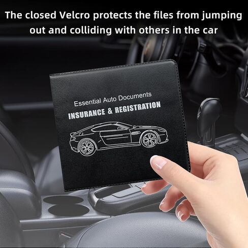 Augeny 2PCS Car Registration and Insurance Holder, Auto Essential Glove Box Organizer for Driver License Document, Vehicle Paperwork Case Wallet with Closure for Men Women(Gold Printing, Blue) in Saudi Arabia
