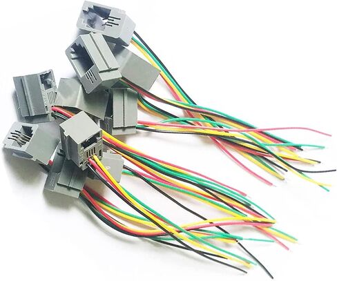with Wires RJ9 Female Connector 4P4C PCB Socket Mount Telephone Connectors Adapters Grey - (15 Pcs) in Kuwait