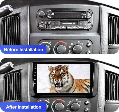 2+32G Android 12 Double Din Car Stereo for Dodge RAM 1500/2500/3500 2002-2005 مع شاشة لمس 9 بوصة راديو Carplay لاسلكي مدمج/Android Auto/GPS/Bluetooth/FM/AUX-in/SWC/كاميرا احتياطية in Saudi Arabia