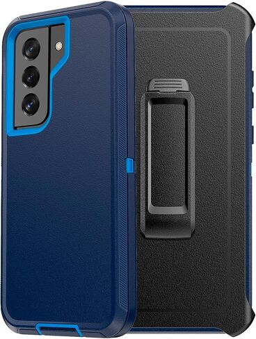 Defender Case for Samsung Galaxy S21 5G, Wsaurbnit Heavy Duty Shockproof Rugged Protection [Military Grade Protective] Kickstand Cell Phone Cover with Belt Clip Holster (Black) in Saudi Arabia