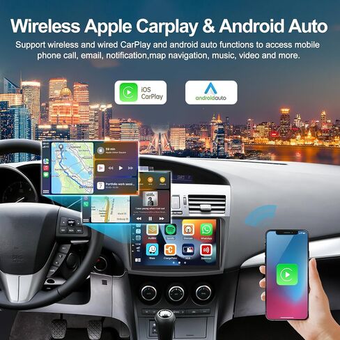 2G + 64G ستيريو سيارة لمازدا 3 راديو 2010-2013 أندرويد 13 راديو مع Carplay لاسلكي Android Auto 9 بوصة شاشة تعمل باللمس راديو سيارة بلوتوث مع نظام تحديد المواقع والملاحة HiFi WiFi FM RDS وحدة رئيسية مع كاميرا احتياطية in Saudi Arabia