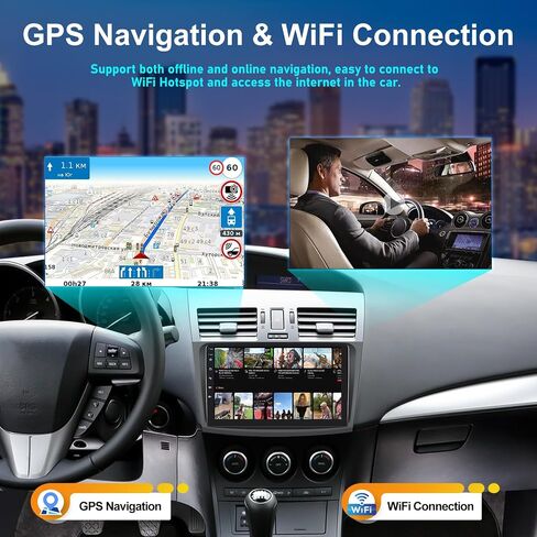 2G + 64G ستيريو سيارة لمازدا 3 راديو 2010-2013 أندرويد 13 راديو مع Carplay لاسلكي Android Auto 9 بوصة شاشة تعمل باللمس راديو سيارة بلوتوث مع نظام تحديد المواقع والملاحة HiFi WiFi FM RDS وحدة رئيسية مع كاميرا احتياطية in Saudi Arabia