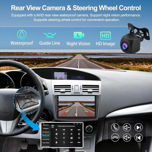 2G + 64G ستيريو سيارة لمازدا 3 راديو 2010-2013 أندرويد 13 راديو مع Carplay لاسلكي Android Auto 9 بوصة شاشة تعمل باللمس راديو سيارة بلوتوث مع نظام تحديد المواقع والملاحة HiFi WiFi FM RDS وحدة رئيسية مع كاميرا احتياطية in Saudi Arabia