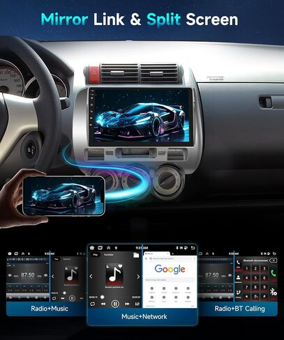 [2G+64G] لراديو Honda Fit 2004-2010 9 بوصة ستيريو سيارة أندرويد مع CarPlay لاسلكي Android Auto 32EQ 1080P شاشة لمس سيارة مع راديو FM DSP بلوتوث واي فاي GPS مرآة رابط كاميرا احتياطية ميكروفون in Saudi Arabia