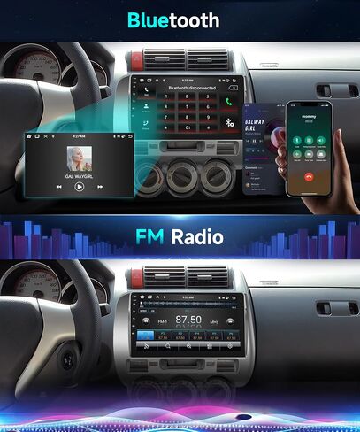 [2G+64G] لراديو Honda Fit 2004-2010 9 بوصة ستيريو سيارة أندرويد مع CarPlay لاسلكي Android Auto 32EQ 1080P شاشة لمس سيارة مع راديو FM DSP بلوتوث واي فاي GPS مرآة رابط كاميرا احتياطية ميكروفون in Saudi Arabia