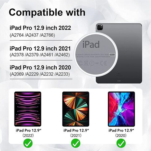 TSQQST for iPad Pro 11 Inch Case M4 5th Generation 2024, iPad Pro 11 Case with Pencil Holder+Stand, Full-Body Protective Rugged Shockproof Cover for iPad Pro 11 Inch 5th Gen, Black Blue in Saudi Arabia