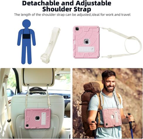 TSQQST for iPad Pro 11 Inch Case M4 5th Generation 2024, iPad Pro 11 Case with Pencil Holder+Stand, Full-Body Protective Rugged Shockproof Cover for iPad Pro 11 Inch 5th Gen, Black Blue in Saudi Arabia
