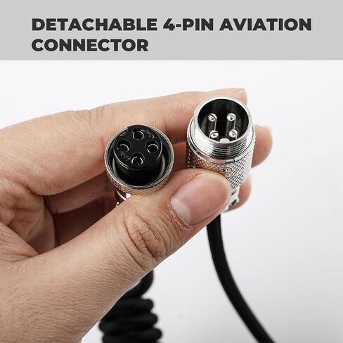كابل لوحة مفاتيح ملفوف EPOMAKER Mix V2 بطول 1.8 متر، كابل USB C إلى USB A مزدوج الأكمام للوحة مفاتيح الألعاب الميكانيكية، مع طيار معدني قابل للفصل للوحة المفاتيح المخصصة (أسود) in Saudi Arabia