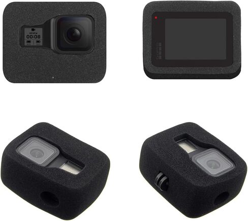 غطاء Windslayer لكاميرا Gopro Hero 8 السوداء، غطاء إطار مبيت إسفنجي للواقي الأمامي للرياح، كاتم صوت إسفنجي مقاوم للرياح، ملحق تقليل الضوضاء للفيديو in Saudi Arabia