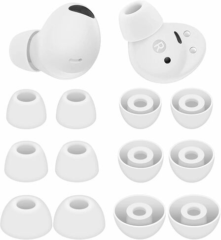 JNSA Silicone Ear Tips Replacement for Galaxy Buds 2 Pro Earbuds, S/M/L 3 Size 3 Pairs,Fit in The Case, Earbuds Ear Gels Eartips, (Violet) 2prov in Kuwait