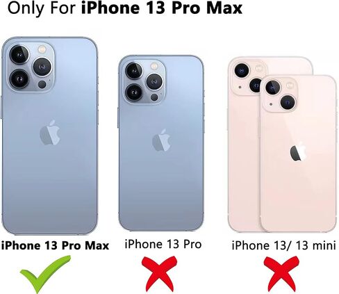 Annymall for iPhone 13 Pro Max 6.7" Case with [Belt Clip Holster] [Glass Screen Protector], 3-Layer Shockproof Rugged Protection Heavy Duty Full Body Phone Cover for Apple iPhone 13 Pro Max (Black) in Saudi Arabia
