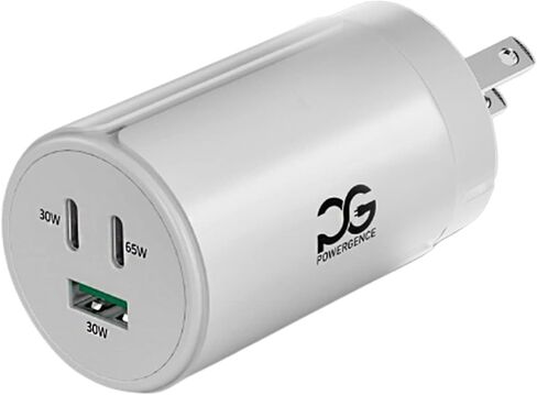 شاحن حائط Go Ultra-Portable 65W 3-Port USB-C وUSB-A مع تقنية GaN - محول محمول وقابل للطي لأجهزة الكمبيوتر المحمولة وThinkpads وMacbooks وiPhone وSamsung Galaxy وGoogle Pixel in Saudi Arabia