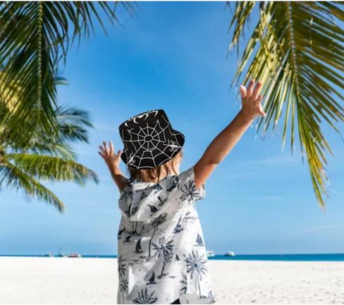 قبعة بيني للأطفال الصغار باللون الوردي مناسبة للشاطئ من الشمس للفتيات من عمر 2 إلى 5 سنوات in Kuwait