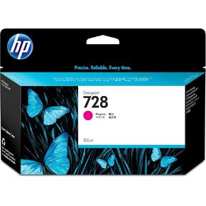 HP 728 Magenta 130-ml Genuine Ink Cartridge (F9J66A) for DesignJet T830 MFP & T730 Large Format Plotter Printers