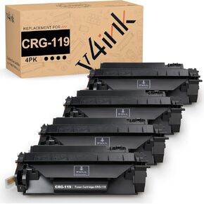 v4ink 4PK Compatible Toner Cartridge Replacement for Canon 119 CRG-119 3479B001AA Toner for Canon ImageClass mf414dw mf416dw mf419dw mf5950dw mf5960dn lbp251dw lbp253dw lbp6300dn Printer