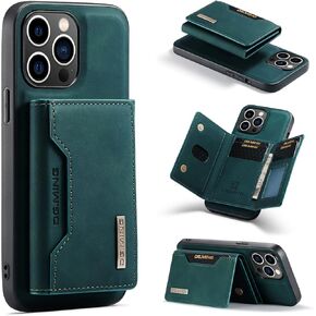 Compatible with iPhone 14 Pro（6.1''），2 in 1 Detachable Back Cover& Leather Wallet Phone Cases with Card Holder,Leather Pocket Phone Cases (Not Fit for iPhone 14 Pro Max) (Coffee)