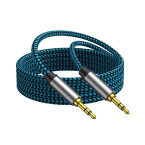 Aux Cord 5ft, Nylon Braided 3.5mm Audio Cable Aux Cable Audio Cable 3.5mm Male to Male Aux Cord for Car, Headphones, Speaker, Home Stereos,iPod,Echo